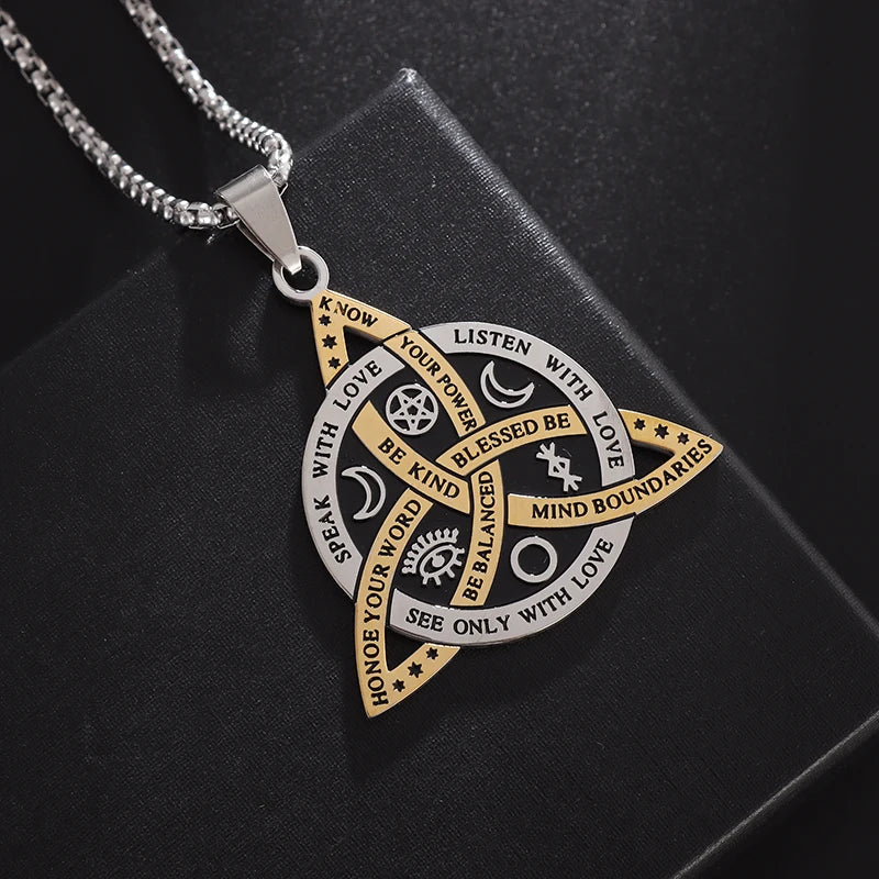 Stainless Steel Pendant Necklace (Various Designs) - Elementsofthewitch