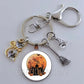 DIY Halloween Keyring Witchy Witchcraft hat Keychain Cat Key Chains Gothic Broomstick Charms Gift For Witch Lover Jewlery