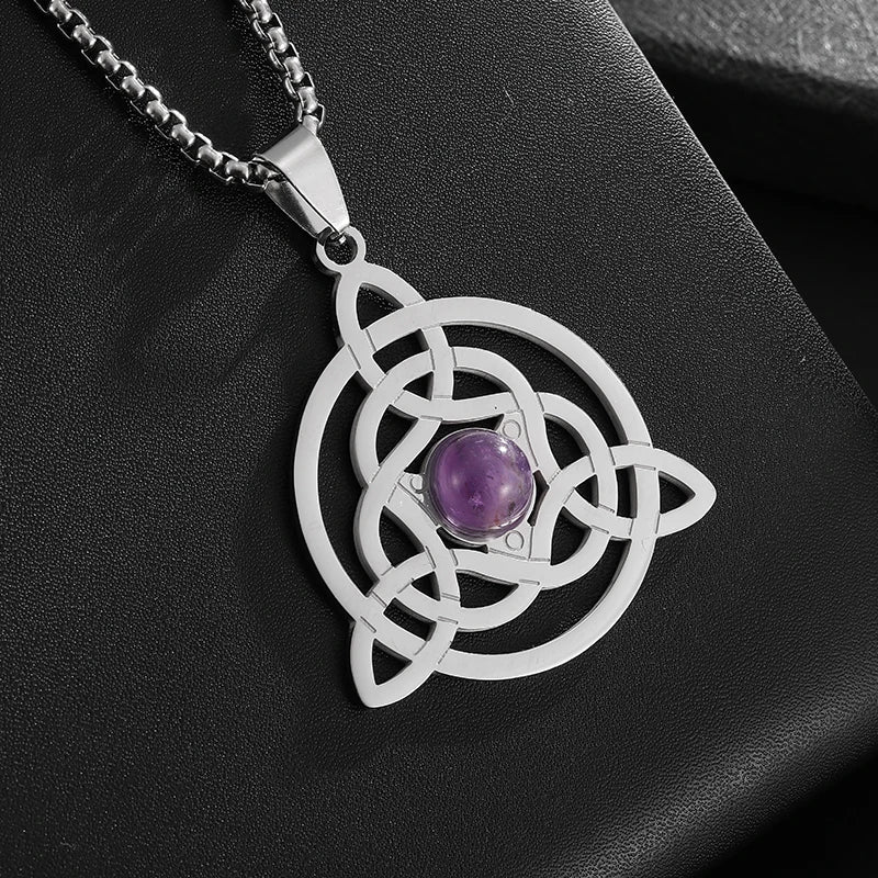 Stainless Steel Celtic Knot Necklace - Elementsofthewitch