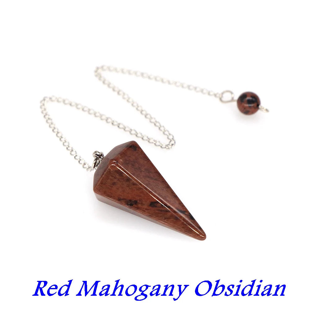 Natural Quartz Reiki Healing Pendulum Dowsing Spiritual Divination Cone Crystal Gemstone Pendulos Witchcraft Supplies Wholesale