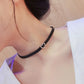 Double Layers Black Choker Necklace Crescent Pendant Statement Gothic Witchy Halfmoon Luna Women Neck Jewelry Gift