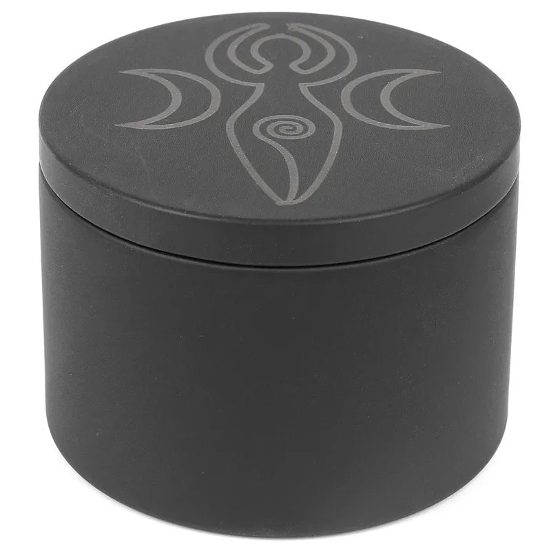 Iron Altar Black Box Pentacle Storage Box Board Gaming tool  witchcraft supplies for altar Hold Candle Dice Runes Crystal