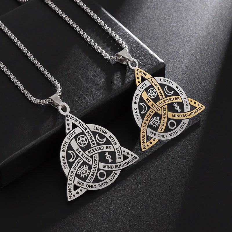Stainless Steel Pendant Necklace (Various Designs) - Elementsofthewitch