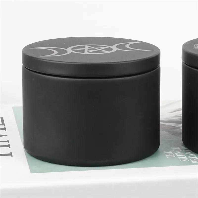 Iron Altar Black Box Pentacle Storage Box Board Gaming tool  witchcraft supplies for altar Hold Candle Dice Runes Crystal