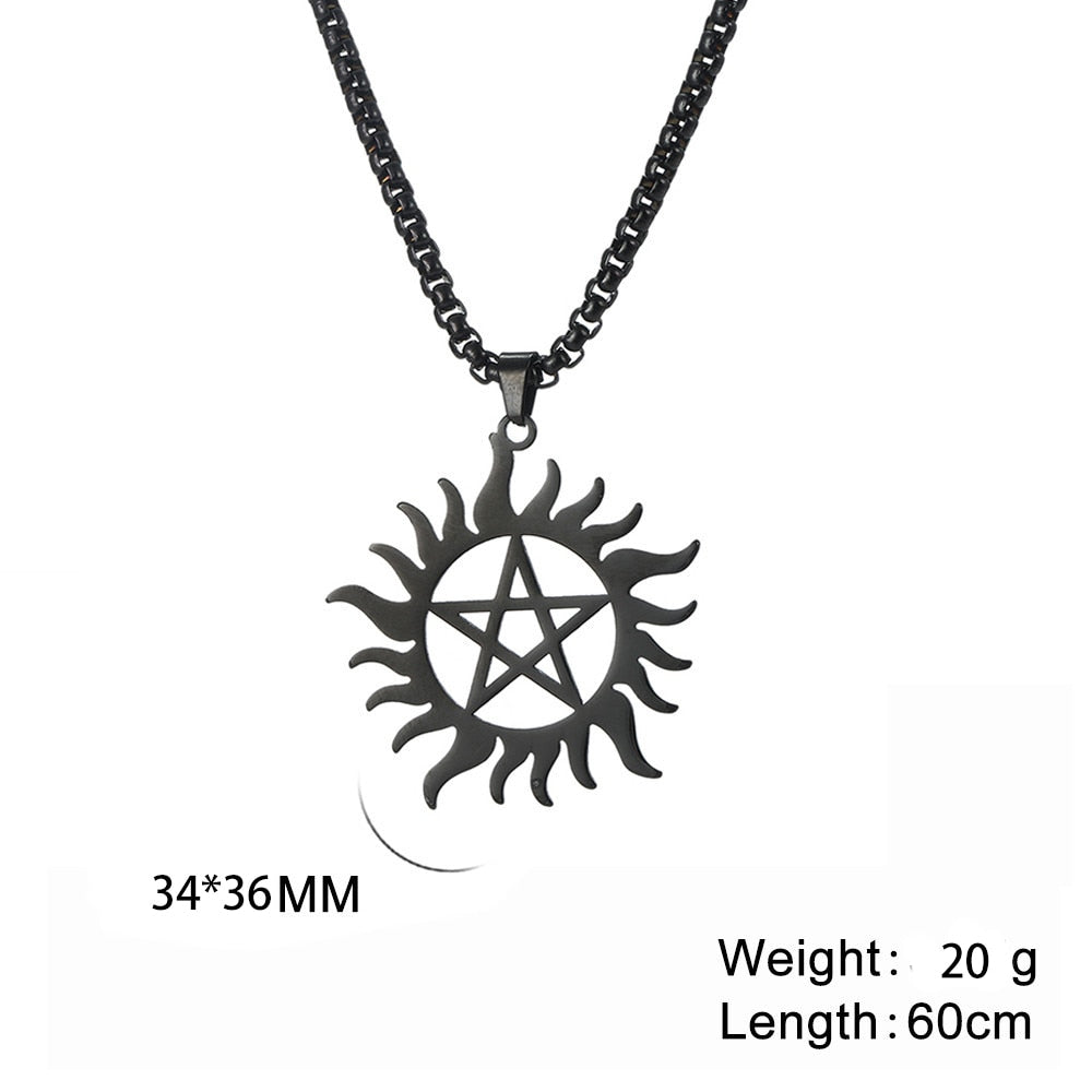 Shining Sun Pentagram Necklace - Elementsofthewitch