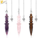 Spiritual Crystal Pendulums for Divination Dowsing Reiki Natural Stone Tiger Eye Pink Clear Quartz Yoga Esoterism Pendulos H494