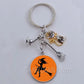 DIY Halloween Keyring Witchy Witchcraft hat Keychain Cat Key Chains Gothic Broomstick Charms Gift For Witch Lover Jewlery