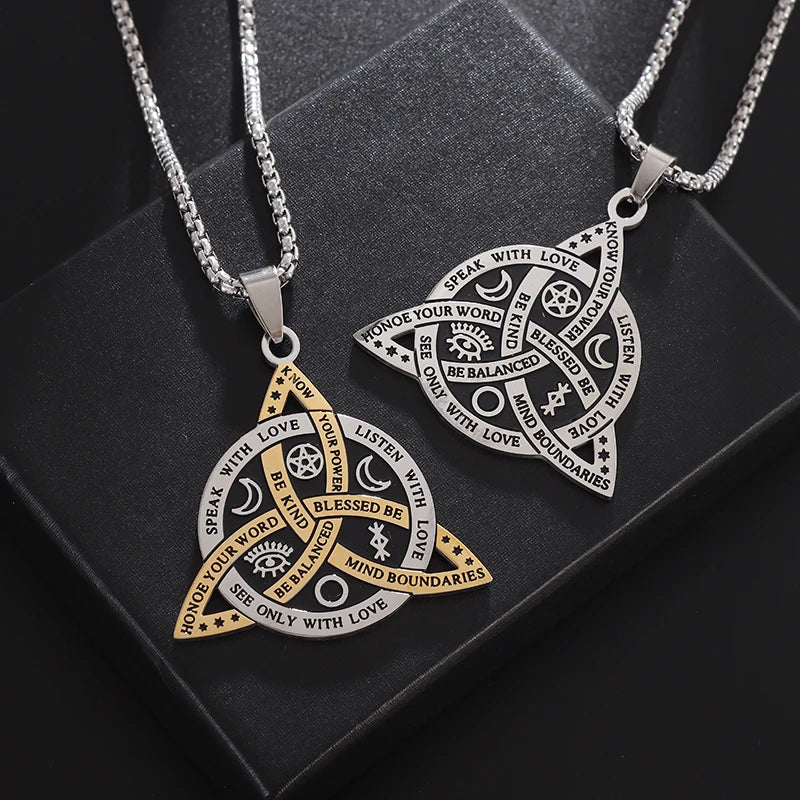 Stainless Steel Pendant Necklace (Various Designs) - Elementsofthewitch