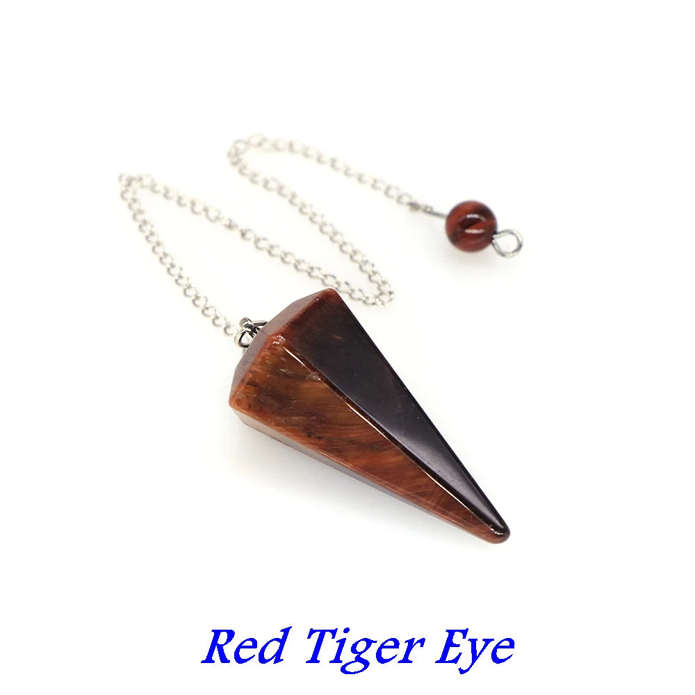 Natural Quartz Reiki Healing Pendulum Dowsing Spiritual Divination Cone Crystal Gemstone Pendulos Witchcraft Supplies Wholesale