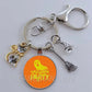 DIY Halloween Keyring Witchy Witchcraft hat Keychain Cat Key Chains Gothic Broomstick Charms Gift For Witch Lover Jewlery