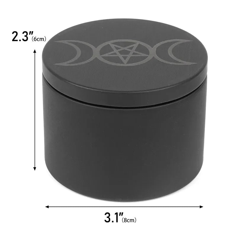 Iron Altar Black Box Pentacle Storage Box Board Gaming tool  witchcraft supplies for altar Hold Candle Dice Runes Crystal