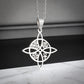 Witchcraft Witch Knot Necklace Irish Trinity Knot Triple Spiral Pendant Stainless Steel Ankh Cross Pentagram Amulet Jewelry
