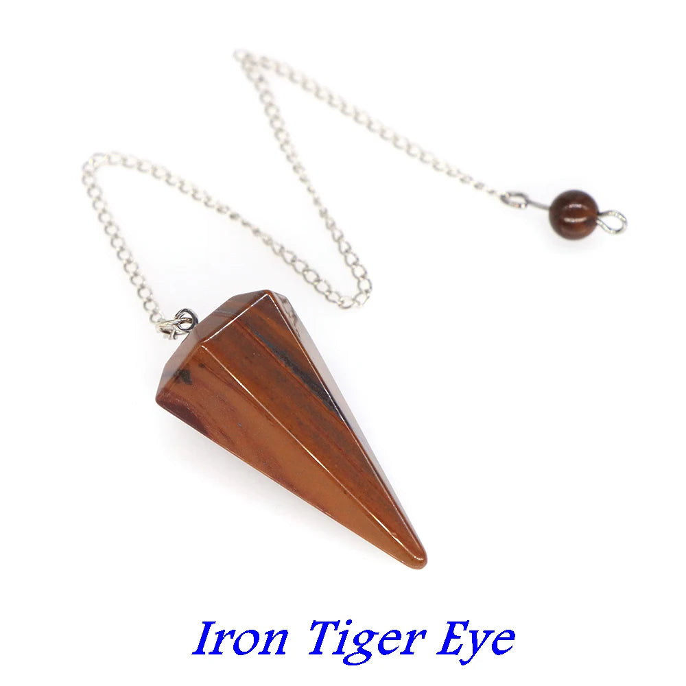 Natural Quartz Reiki Healing Pendulum Dowsing Spiritual Divination Cone Crystal Gemstone Pendulos Witchcraft Supplies Wholesale