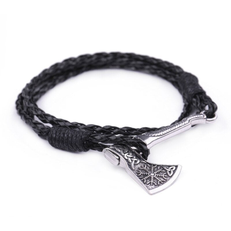 Viking Slavic Aegishjalmur Axe Bracelet - Elementsofthewitch