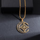 Witchcraft Witch Knot Necklace Irish Trinity Knot Triple Spiral Pendant Stainless Steel Ankh Cross Pentagram Amulet Jewelry