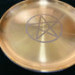 Pentagram Candlestick Table Altar Plate - Elementsofthewitch