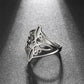 Witch Knot Stainless Steel Ring for Women Wiccan Cross Celtics Knot Rings Witchcraft Good Luck Protection Amulet Jewelry Gifts