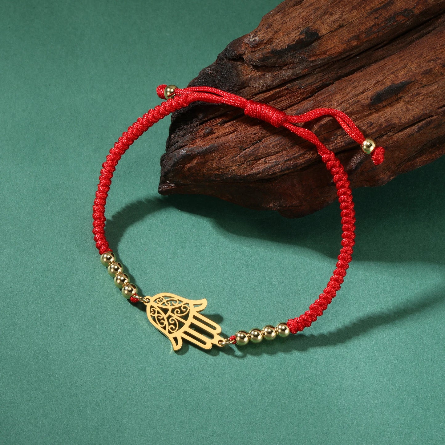 LIKGREAT Classic Hand of Fatima Adjustable Bracelets Lucky Amulet Hamsa Spiritual Jewelry Stainless Steel Men Women Wiccan Gift