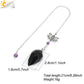 Spiritual Crystal Pendulums for Divination Dowsing Reiki Natural Stone Tiger Eye Pink Clear Quartz Yoga Esoterism Pendulos H494