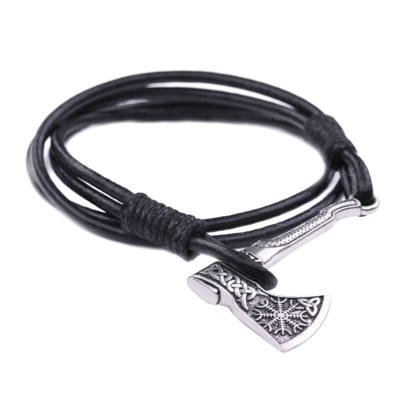 Viking Slavic Aegishjalmur Axe Bracelet - Elementsofthewitch