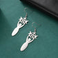 Dawapara Triple Moon Spiral Goddess Symbol Dangle Earrings Wiccan Pentagram Pagan Stainless Steel Women Jewelry