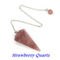 Natural Quartz Reiki Healing Pendulum Dowsing Spiritual Divination Cone Crystal Gemstone Pendulos Witchcraft Supplies Wholesale