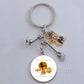 DIY Halloween Keyring Witchy Witchcraft hat Keychain Cat Key Chains Gothic Broomstick Charms Gift For Witch Lover Jewlery