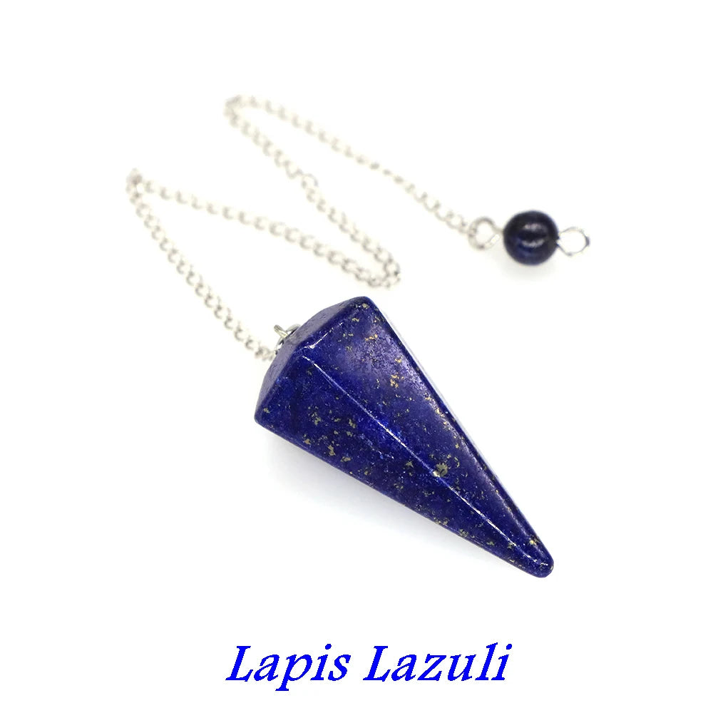 Natural Quartz Reiki Healing Pendulum Dowsing Spiritual Divination Cone Crystal Gemstone Pendulos Witchcraft Supplies Wholesale