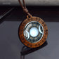 Triple Moon Goddess Glass Necklace Wood Pendant Wiccan Pentagram Necklace Vintage Magic Sign Jewelry Dropshipping