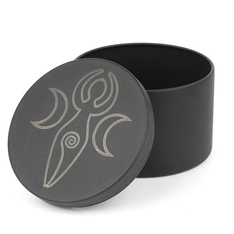 Iron Altar Black Box Pentacle Storage Box Board Gaming tool  witchcraft supplies for altar Hold Candle Dice Runes Crystal