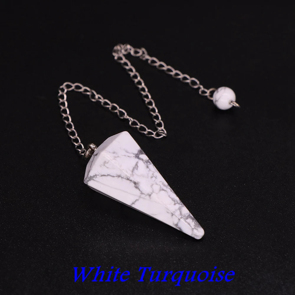 Natural Quartz Reiki Healing Pendulum Dowsing Spiritual Divination Cone Crystal Gemstone Pendulos Witchcraft Supplies Wholesale