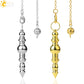 CSJA Spiritual products Metal Pendulum for Dowsing Pendulum Divination Silver Color Pendant Wicca Metaphysical Pendulo G652