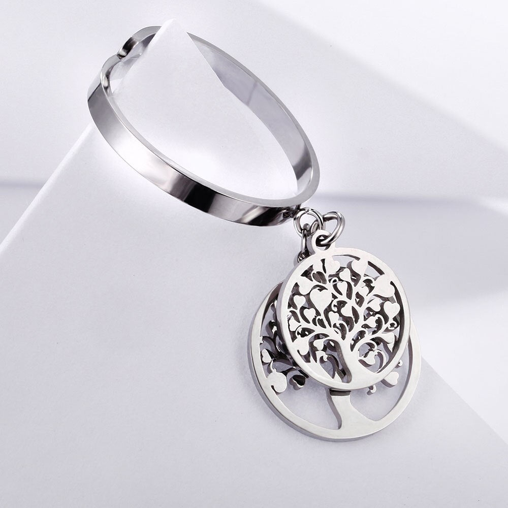 Adjustable Tree of Life Stainless Steel Ring - Elementsofthewitch