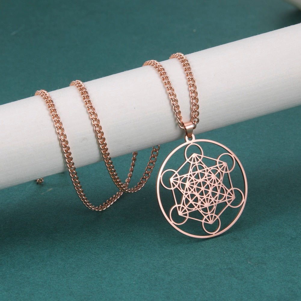 Angel Seal Archangel Metatron Cube Necklace - Elementsofthewitch