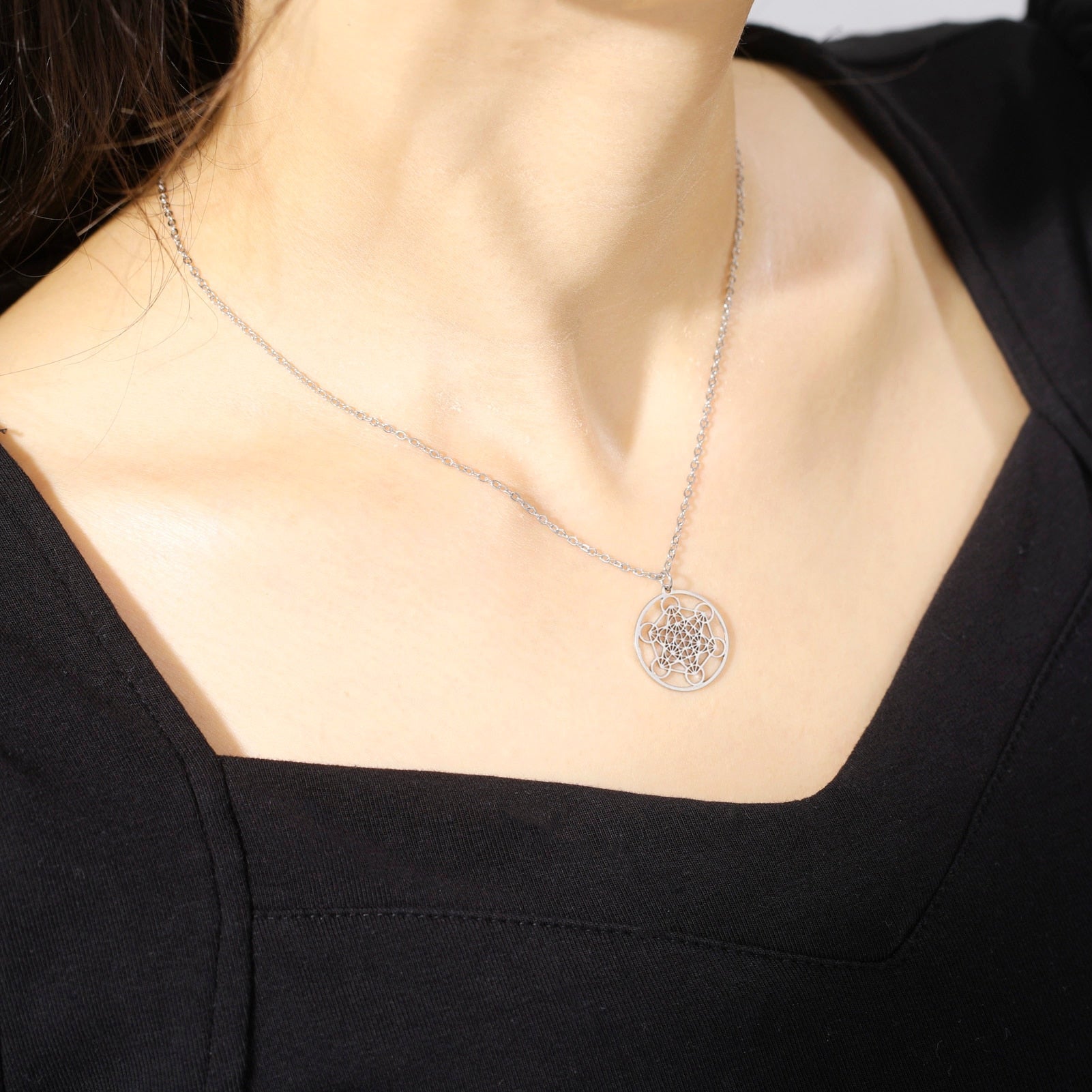 Angel Seal Archangel Metatron Cube Necklace - Elementsofthewitch