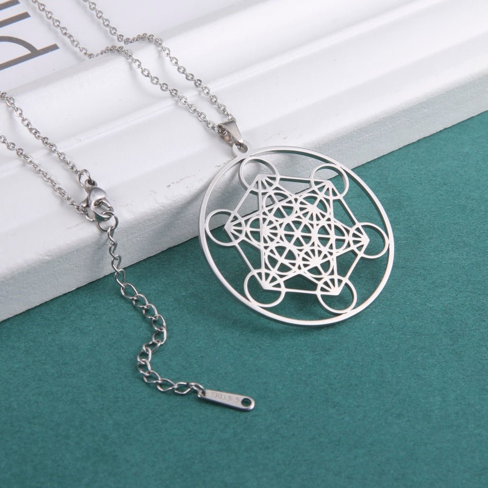 Angel Seal Archangel Metatron Cube Necklace - Elementsofthewitch