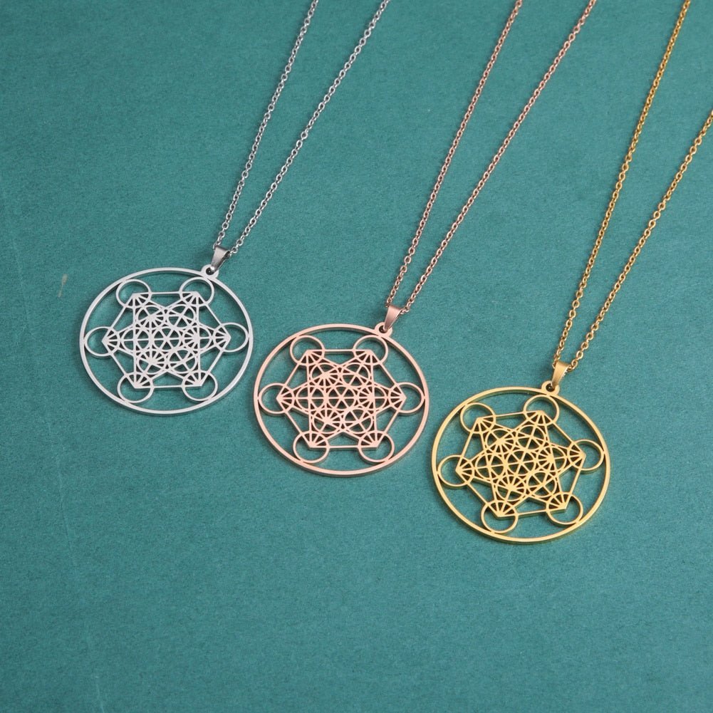 Angel Seal Archangel Metatron Cube Necklace - Elementsofthewitch