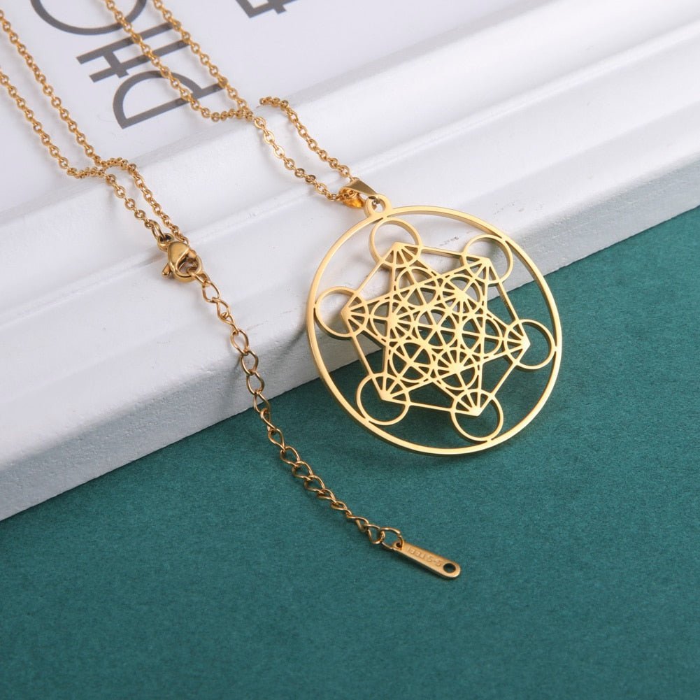 Angel Seal Archangel Metatron Cube Necklace - Elementsofthewitch