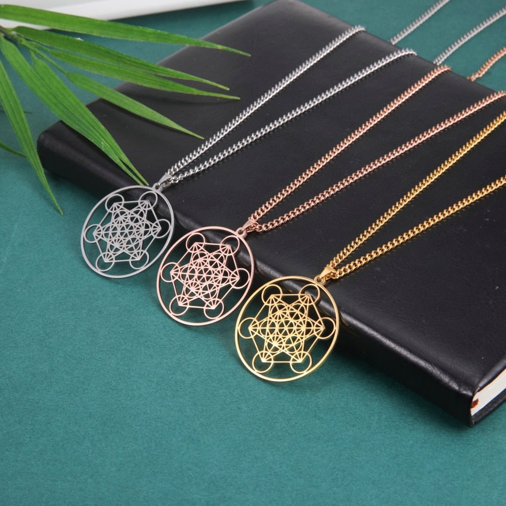 Angel Seal Archangel Metatron Cube Necklace - Elementsofthewitch