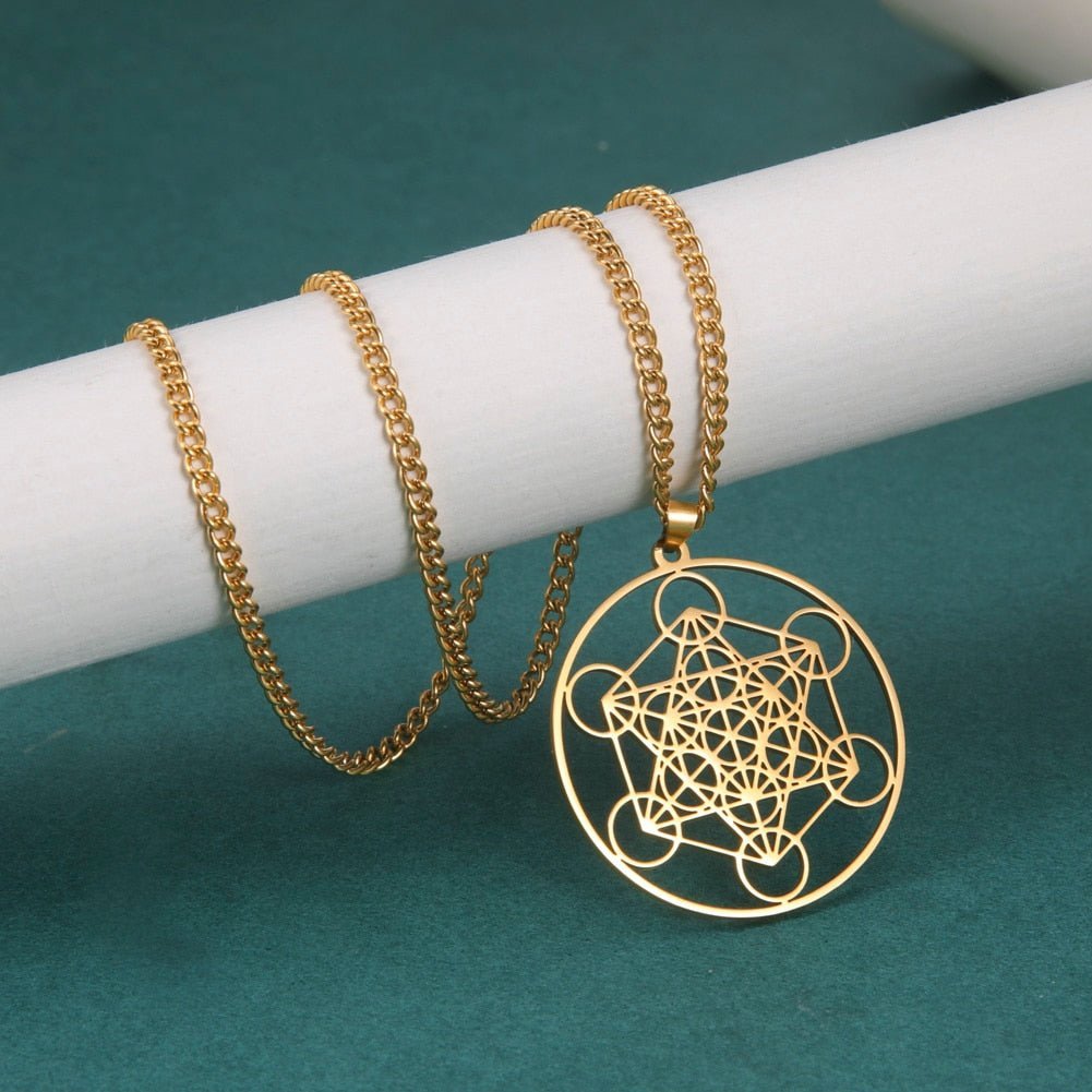Angel Seal Archangel Metatron Cube Necklace - Elementsofthewitch