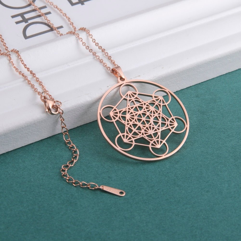 Angel Seal Archangel Metatron Cube Necklace - Elementsofthewitch