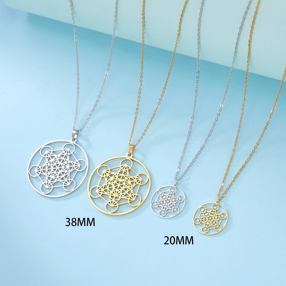 Angel Seal Archangel Metatron Cube Necklace - Elementsofthewitch