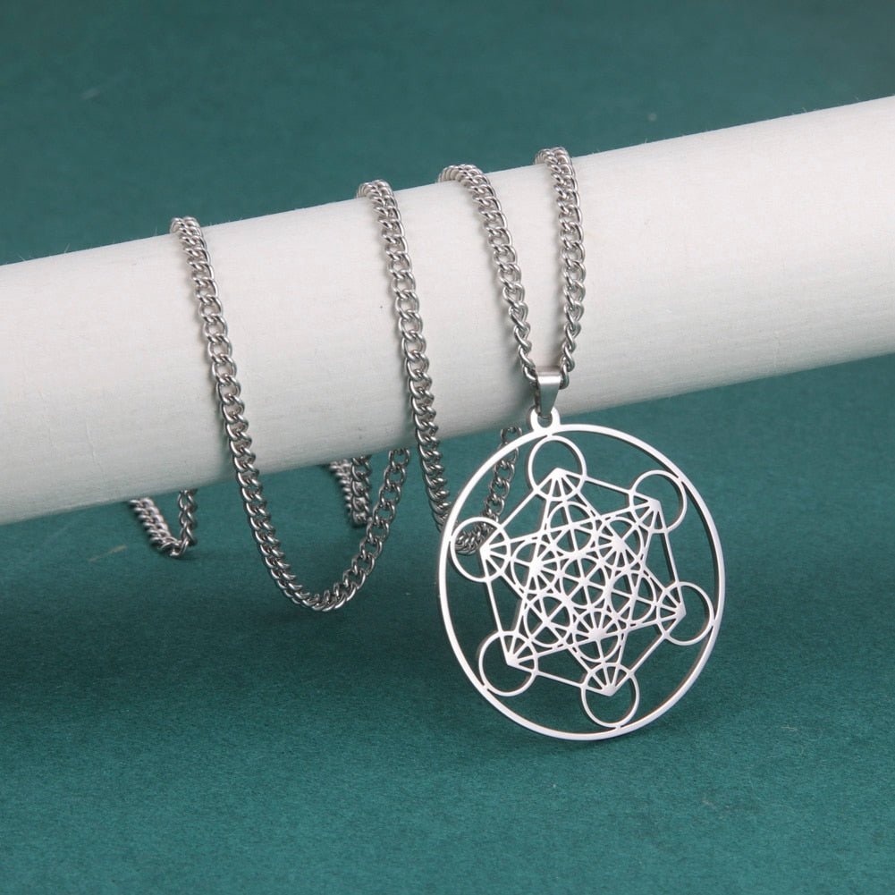 Angel Seal Archangel Metatron Cube Necklace - Elementsofthewitch