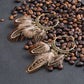 Brown Feather Tassel Pendant Earrings - Elementsofthewitch