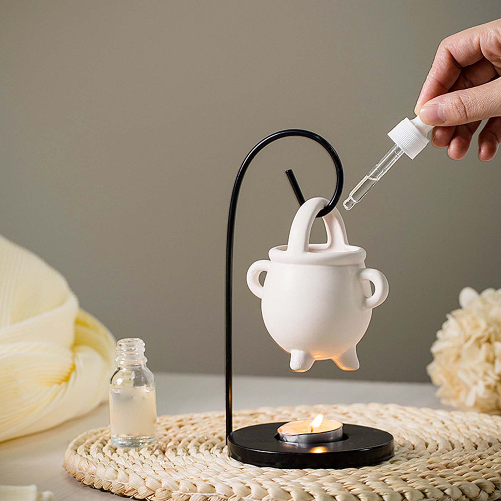Ceramic Cauldron Essential Oil Burner - Elementsofthewitch