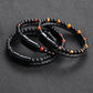 Classic Leather and Tiger Eye Stone Bracelet - Elementsofthewitch