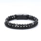 Classic Leather and Tiger Eye Stone Bracelet - Elementsofthewitch