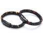 Classic Leather and Tiger Eye Stone Bracelet - Elementsofthewitch