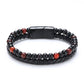 Classic Leather and Tiger Eye Stone Bracelet - Elementsofthewitch
