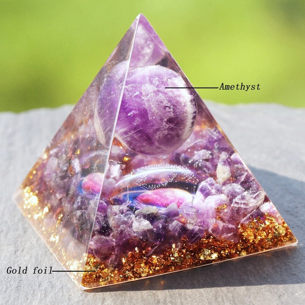 Glow In The Dark Planet Orgone Pyramid - Elementsofthewitch